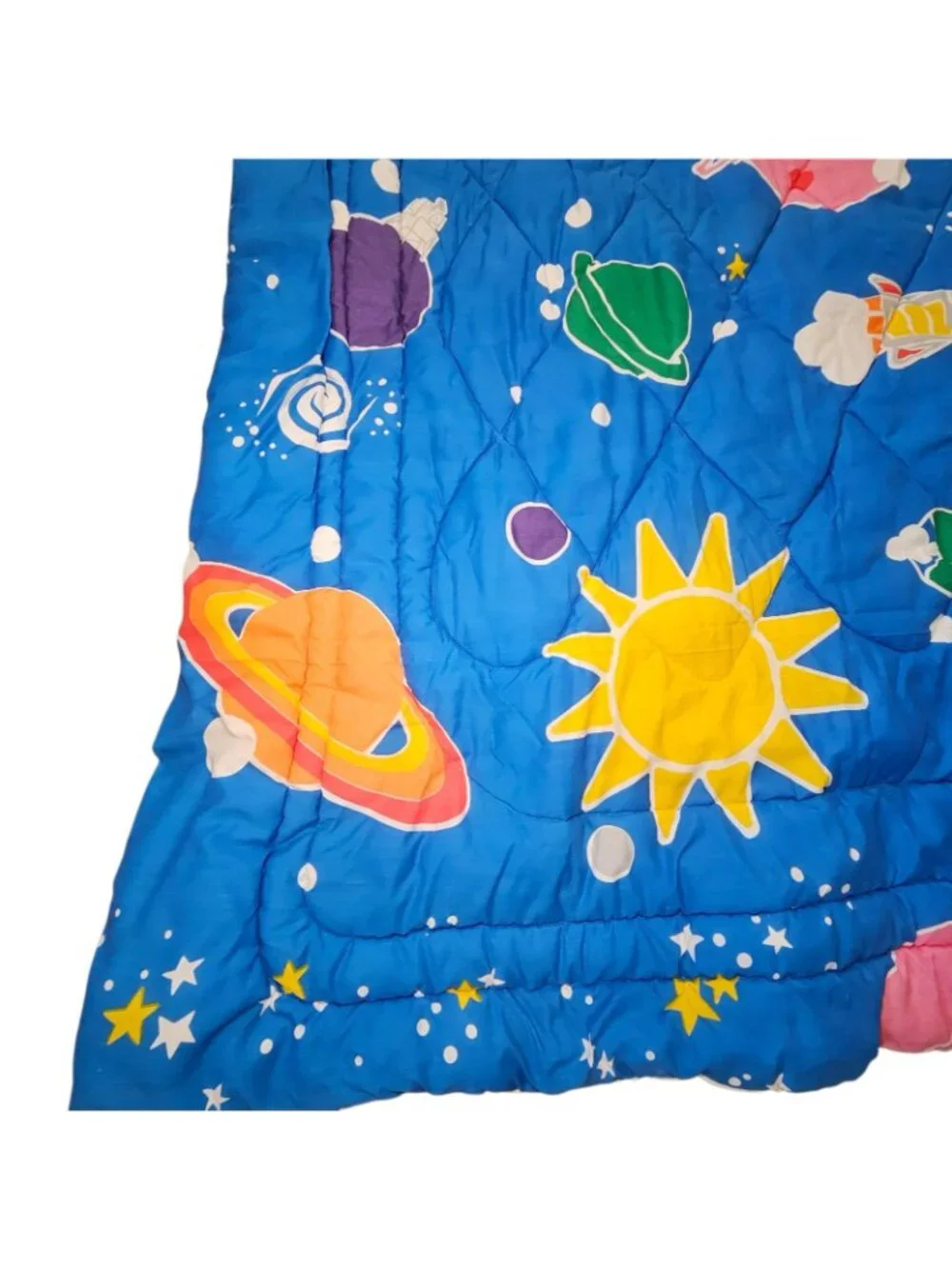 VTG Dan River Wendy Waselle's Learning Line Space Race Comforter Full Reversible